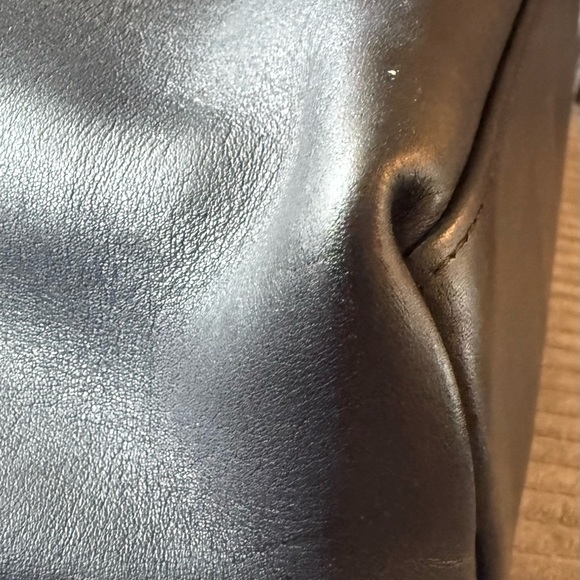 VTG Coach Legacy Charcoal Leather Shoulder Bag with Silver Hardware D1D-9058 - Picture 8 of 16